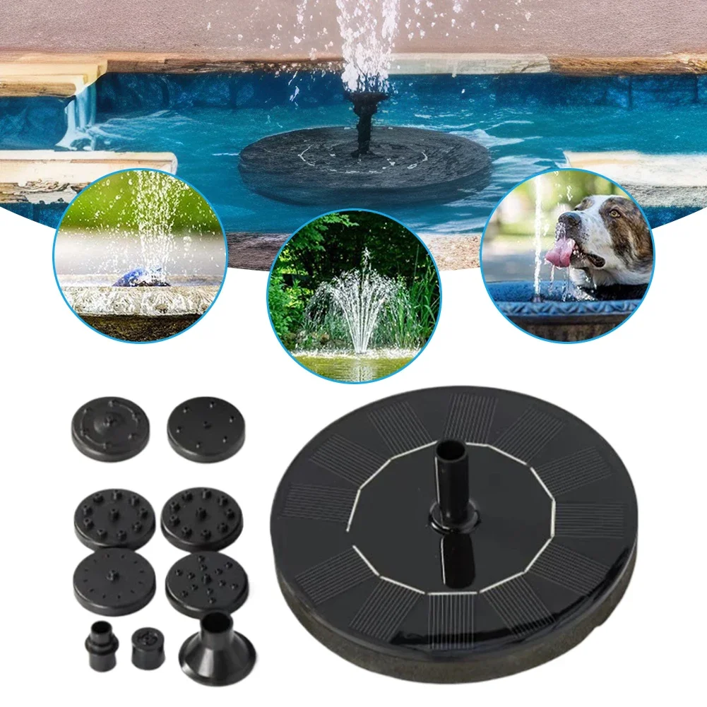 1.2W Solar Powered Water Fountain Pump No Battery Solar Fountain Pump Solar Powered Water Fountain for Pond Patio Garden Outdoor