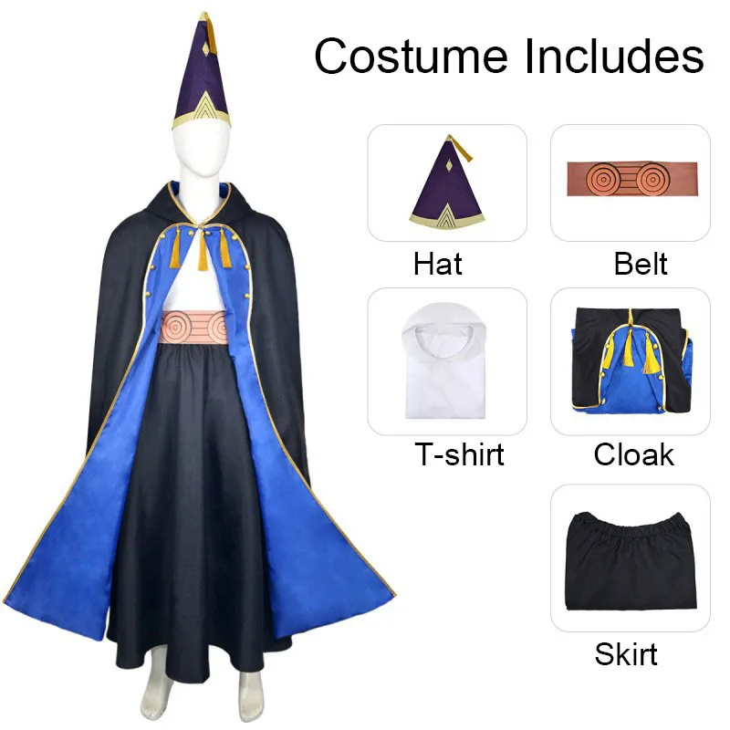 Witch Hat Atelier Olruggio Cosplay Costume Watchful Eye Magic Robe Uniform Set Halloween Olruggio's Wigs Headgear Men Size view 5