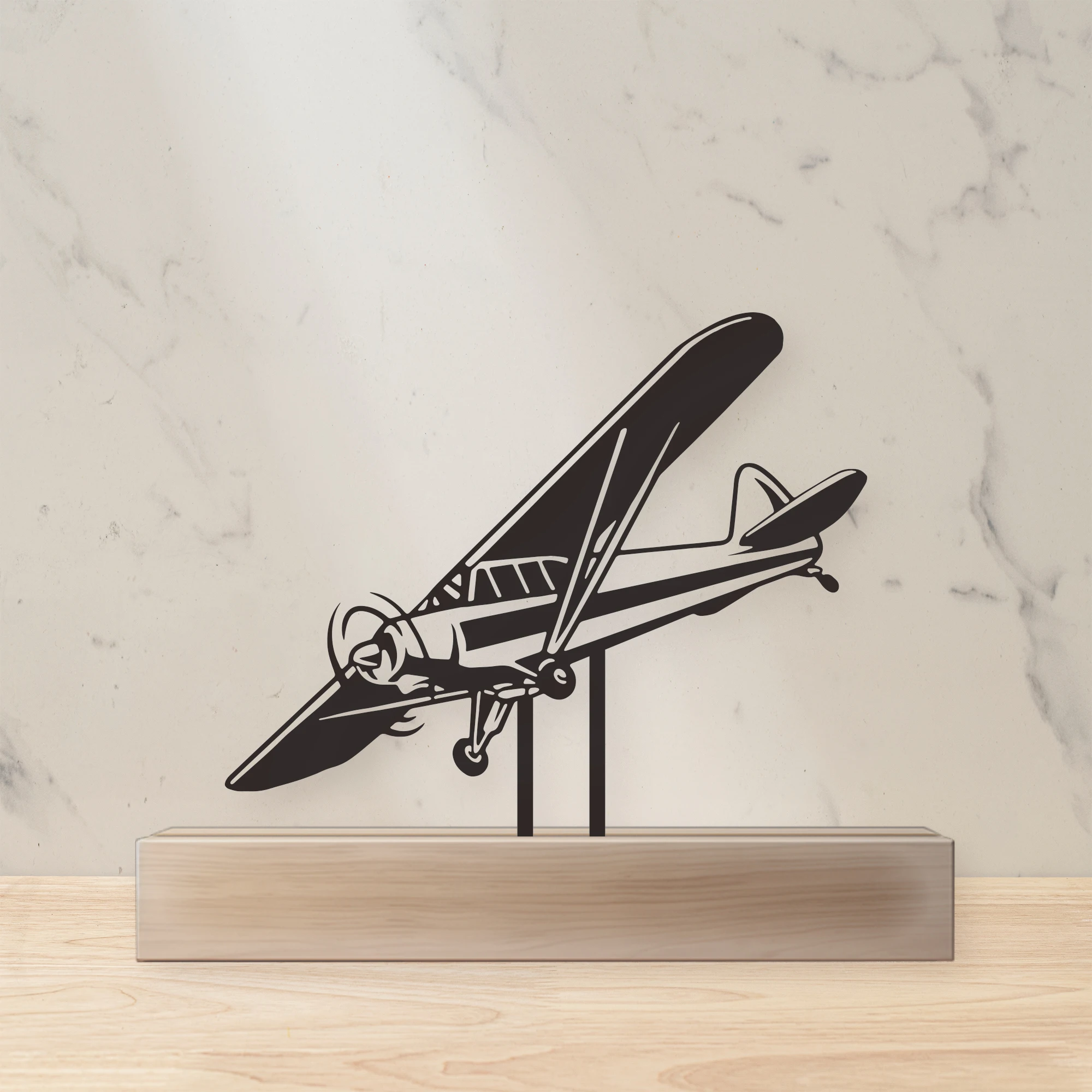 

Abstract Model airplanes With Wood Base Iron Ornament Iron Sculpture Art Crafts With Wood Base For Home Decor