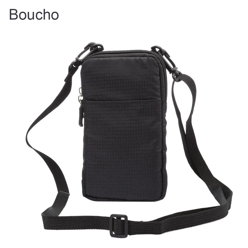 Boucho Sports Universal Wallet Bag for iphone 14 Pro Max 11 Climbing Portable Case for iPhone Xs Max phone Shoulder bag holster