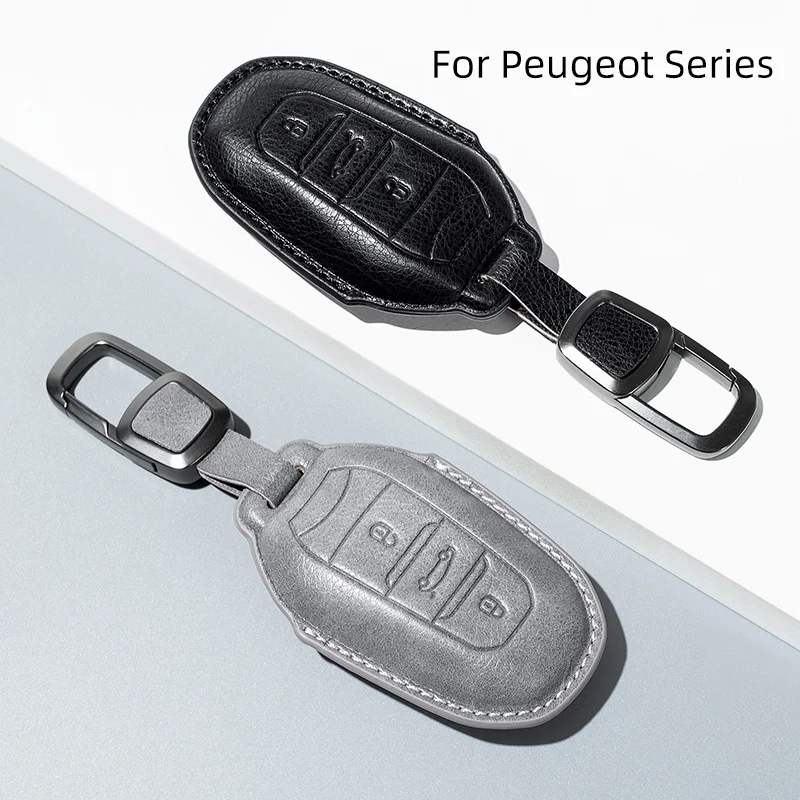 

Кожаный чехол с 3 кнопками дистанционного управления для Peugeot 2008 3008 4008 5008 308 408 508 Protect Keyless Shell Автоаксессуары