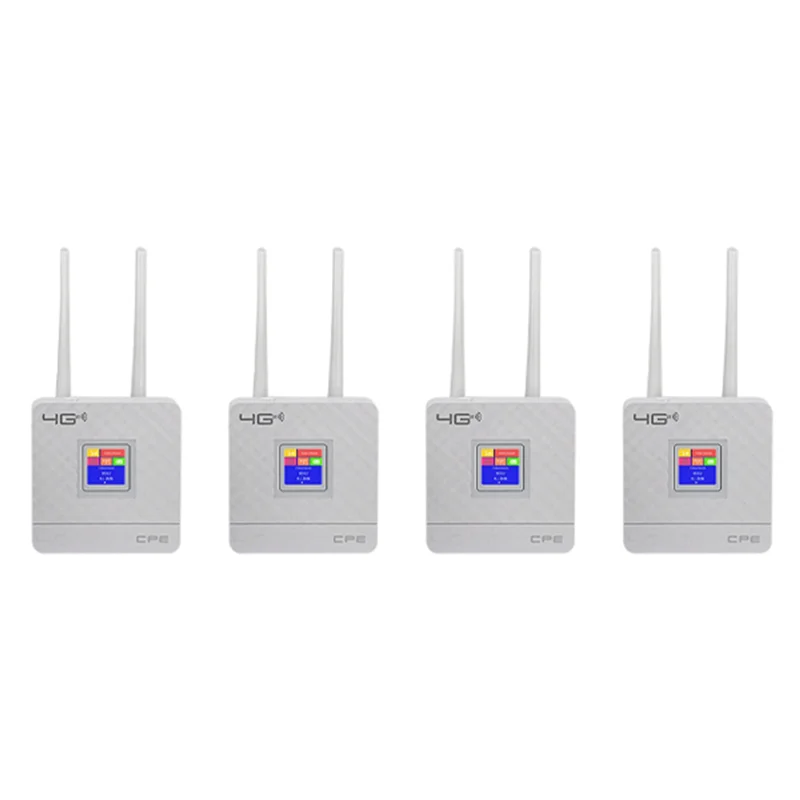 FULL-4X CPE903 LTE บ้าน 3G 4G 2 เสาอากาศภายนอกโมเด็ม WiFi CPE Wireless Router พร้อมพอร์ต RJ45 และซิมการ์ดสล็อต US Plug