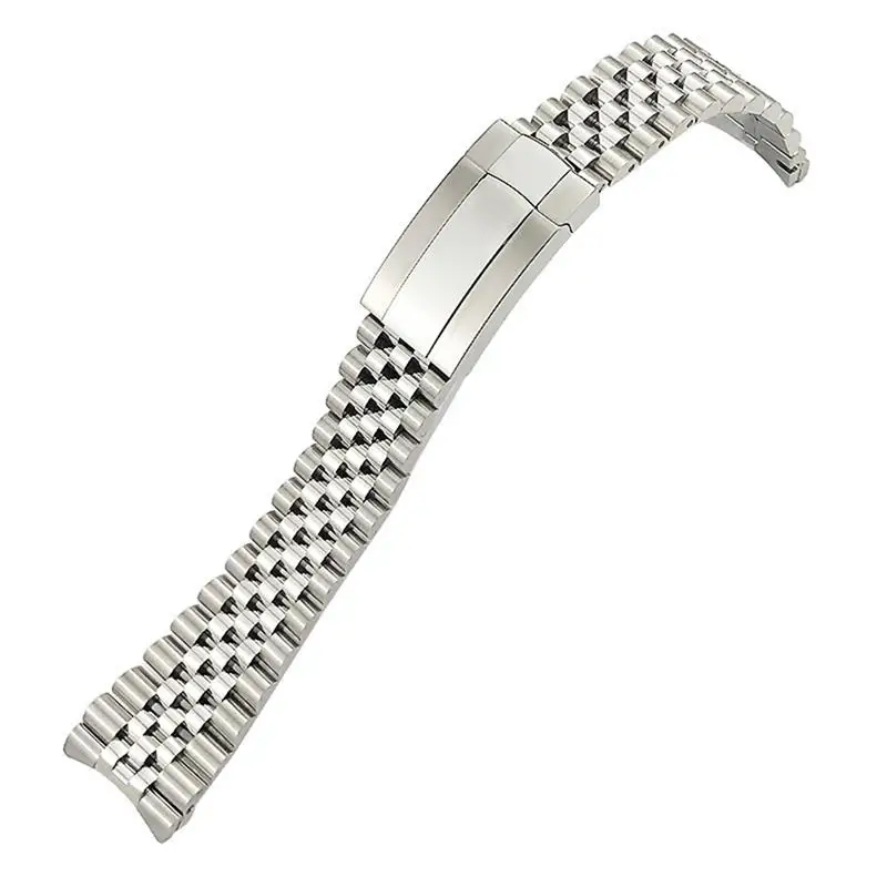 

PCAVO 21mm 904L Solid Stainless Steel Watch Band Fit For Rolex Strap 41mm Oyster Perpetual Datejust Silver Luxury Brand