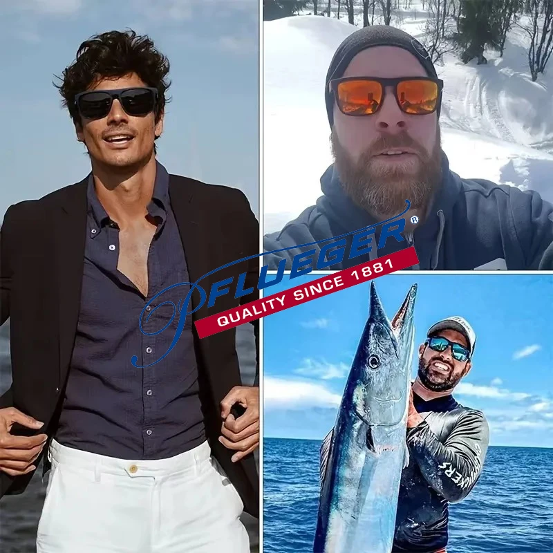 نظارات شمسية مستقطبة لصيد الأسماك وركوب الدراجات من Pflueger، نظارات شمسية رياضية بتصميم مضاد للضباب للأنشطة الخارجية