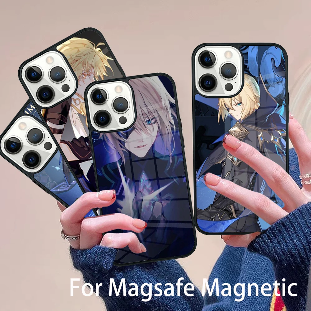 

Dainsleif Genshin Impact Phone Case Magesafe Magnetic Wireless Charge Cover For IPhone 16 11 12 13 14 15 Pro Max Plus Mini