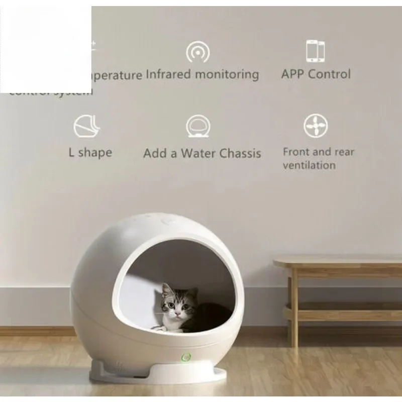 Pet Cat Dog Bed House with WIFI Wireless Controller Smart Cold and Warm Temperature Control Bed for  Small Puppy Kitten