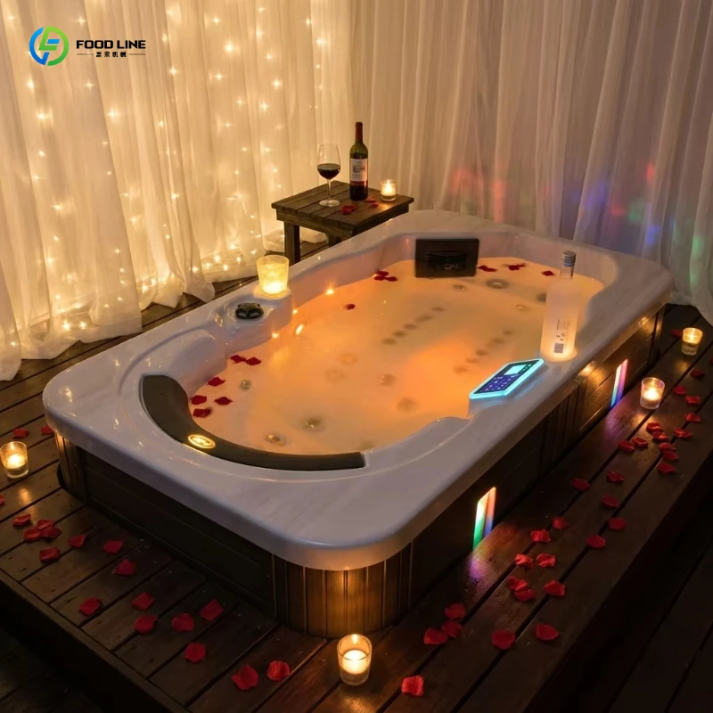 Outdoor Hot Tub Acrylic Massage Spa Energy Efficient Strong Jets 5-7 Person OEM Supplier Backyard