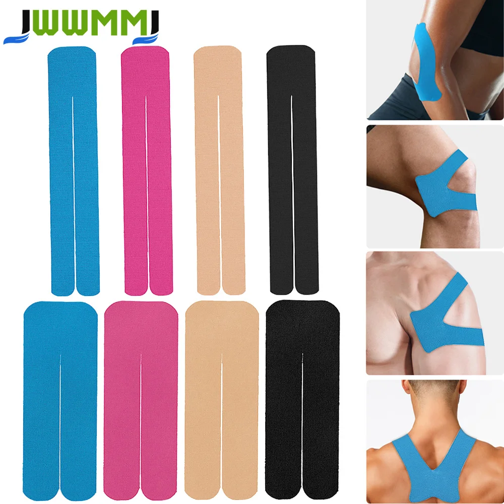 10 Stück vorgeschnittenes Kinesiologie-Tape für Knöchel, Knie, Schulter, Ellenbogen, Laufen und jede andere Aktivität, strapazierfähiges Sporttape.