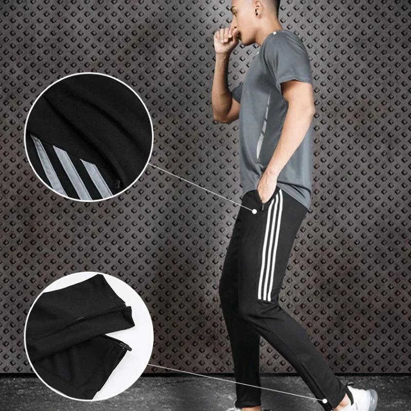 Sneldrogende Heren Sport Voetbal ، مجموعة Trainingbroek ، Lange Broek