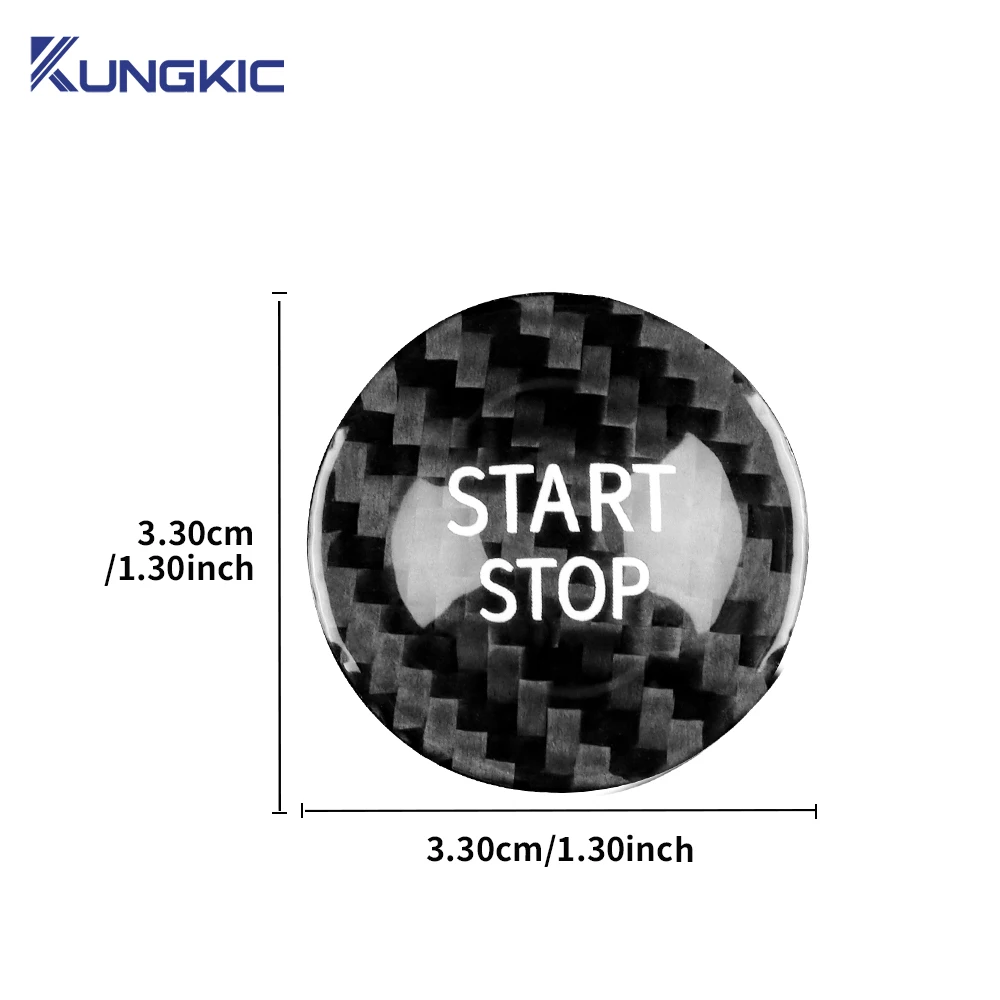 Dry Carbon Fiber For Renault Megane 3 2 Clio 4 Car Captur Engine Start Stop Button Cover Sticker 2013 2014 2015 2016 2017 2018