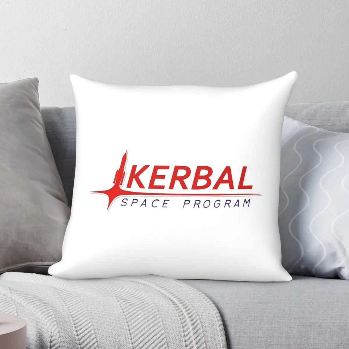 Kerbal Space Program Pillowcase Polyester Linen Velvet Pattern Zip Decorative Pillow Case Room Cushion Cover 18