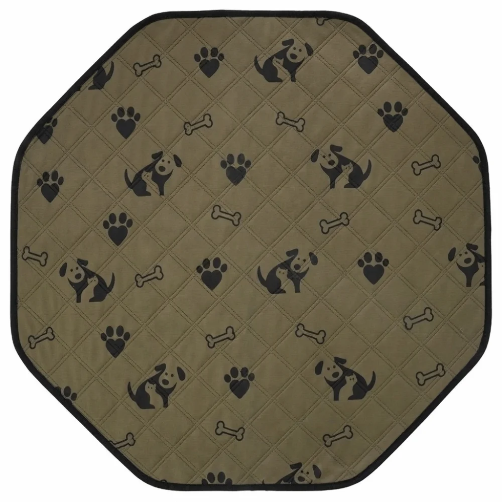 Anti Slip Octagonal Dog Urine Pad Absorbent Washable Pet Diaper Mat Reusable Puppy Training Pad Cage Accessories