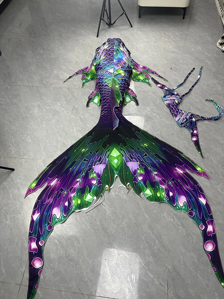 

Colorful Mermaid Tail Fin, Customized Mermaid Tail Fin Free Diving Swimsuit Shooting, Aquarium Performance Costume