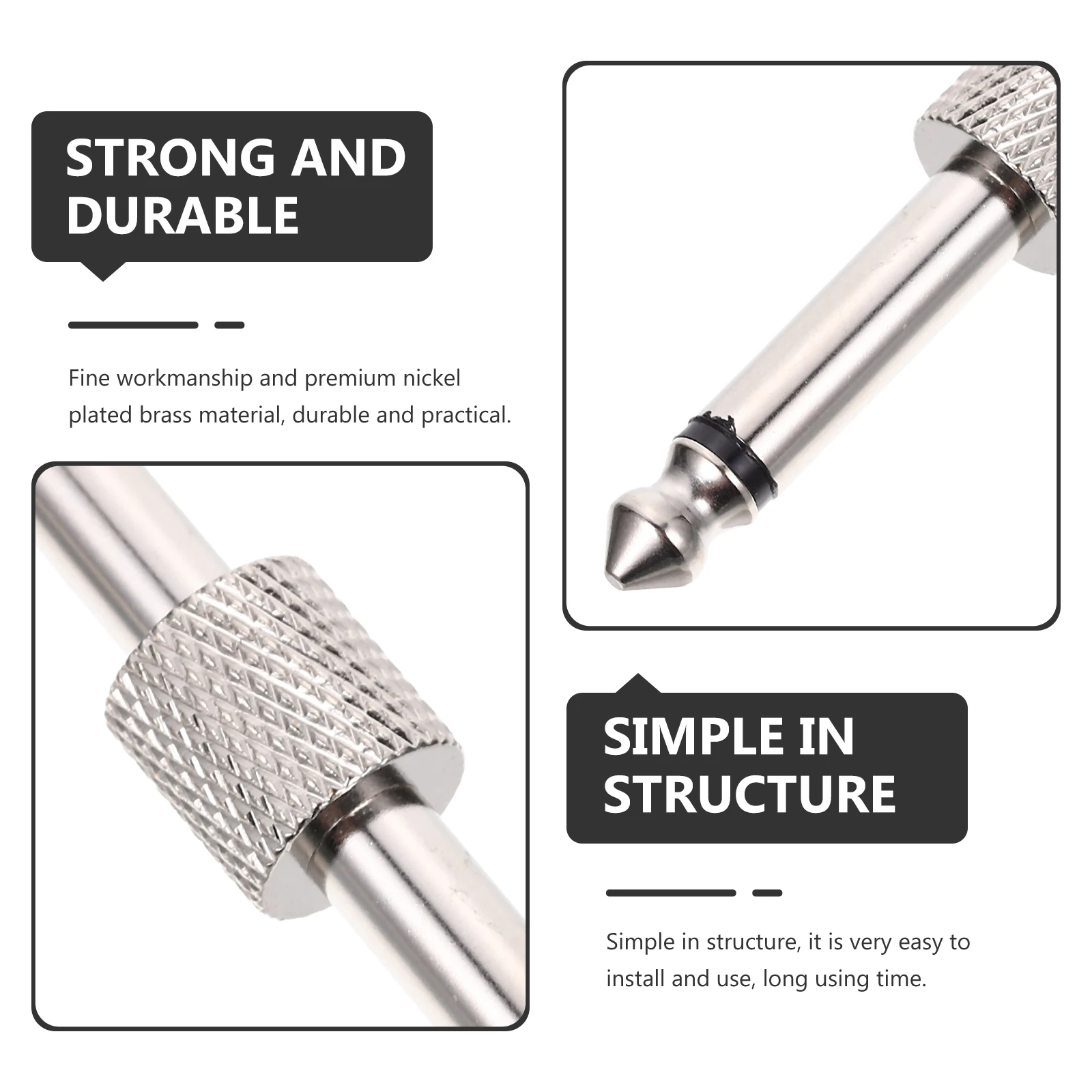 

3Pcs Audio Connector Guitar Effect Pedal Coupler Durable Easy Installation Strong Signal for Guitar Pedals Effects Pedal Coupler