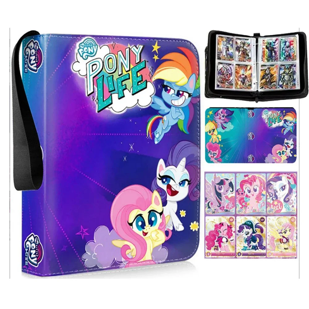 240/400pcs Card Album Book My Little Pony Twilight Sparkle Rainbow Dash Rarity Letter Holder Binder Card Notebook Collection Toy