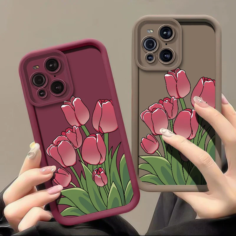 Silicone Phone Case For Motorola Moto E32 E14 E13 G05 G85 G56 G86 Edge 50 60 Funsion 40 Neo E40 Flower Print Soft TPU Cover