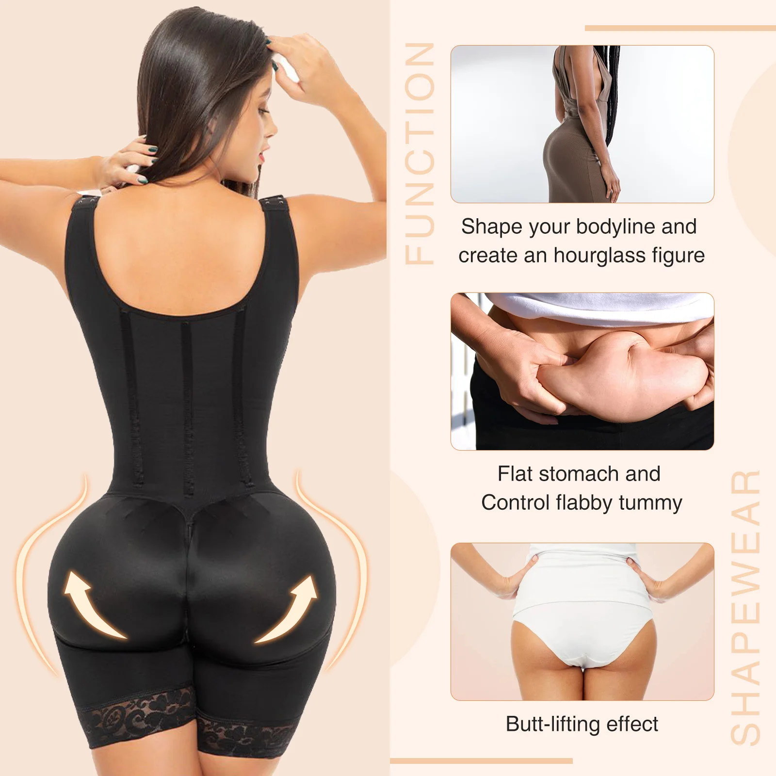 Fajas Colombiana Girdle Full Body Shaper Waist Trainer Butt Lifter Shapewear Postpartum Corset Flat Belly Thigh Slimmer