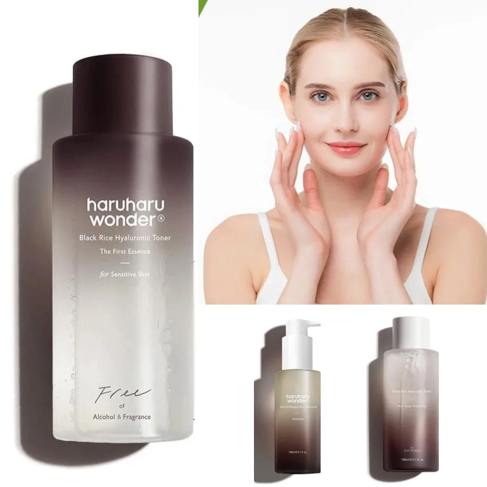 Haruharu maravilha toner de arroz preto remover acne rosto soro hidratar a pele rejuvenescedor ácido hialurônico encolher poros rosto cuidados com a pele