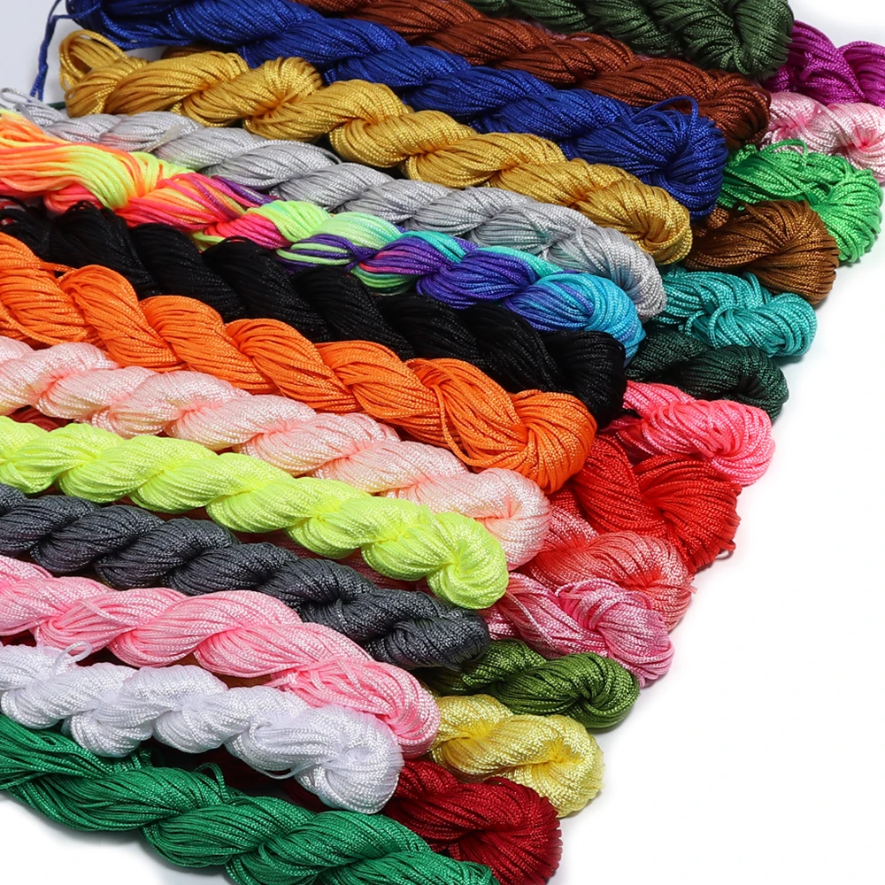 14-28Yards/Lot 1mm 1.5mm Braided Polyester Thread Cords For Ornament Making DIY Crafts Sewing Materials Clothing Accessories