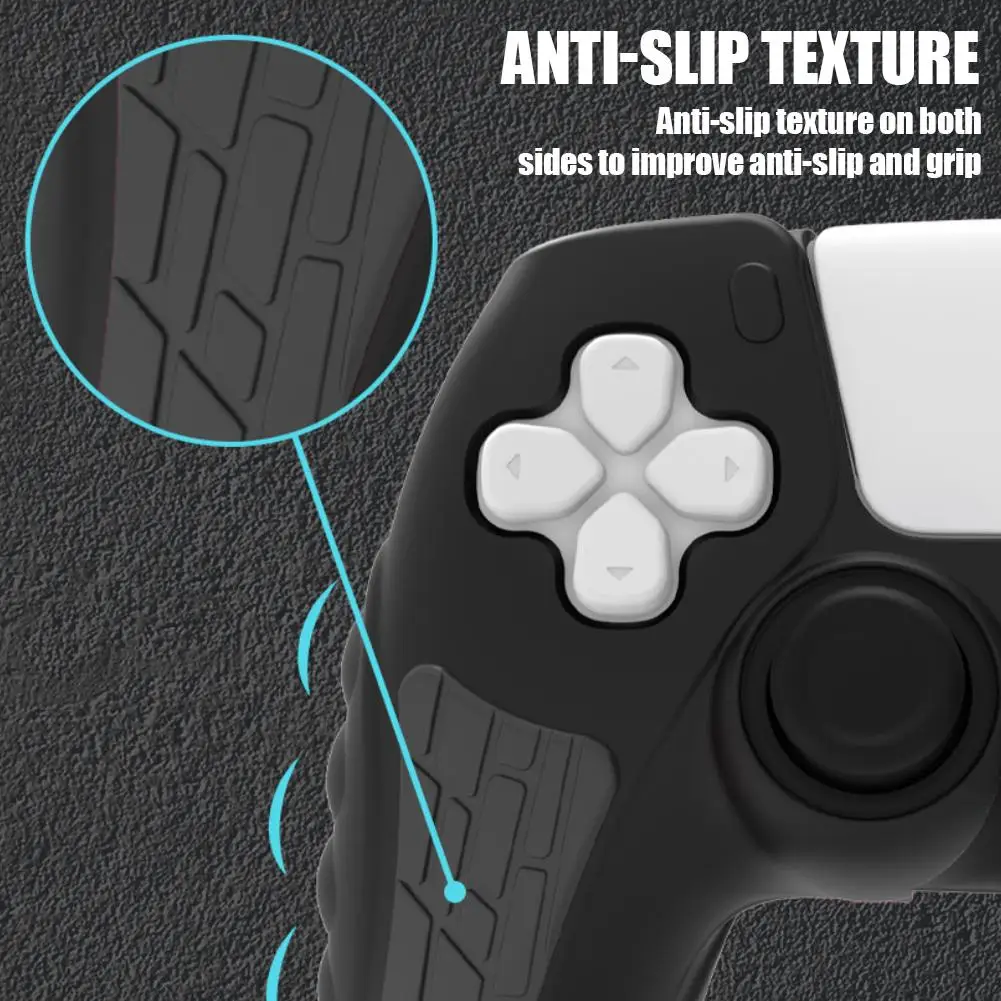 For Ps5 Handle Silicone Protective Cover Silicone Handle Cover Sweatproof Anti-slip Game Console Accessories