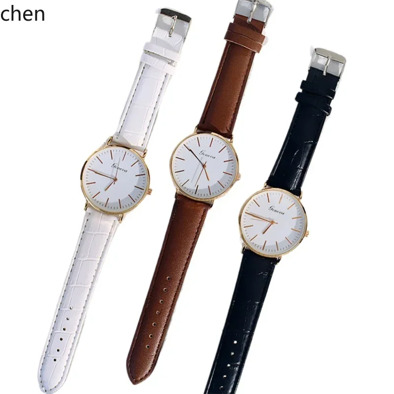 

ZK fashion trend large dial student female watch Korean version simple watch male casual retro belt couple