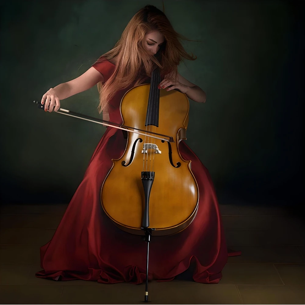 Handmade 1/8-4/4 Cello 1727 Stradivari Pattern Solid Wood European Origin Ideal Starter Instrument