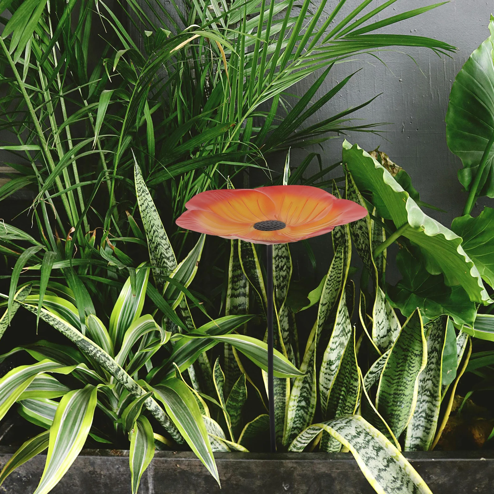 

Durable Bird Bath Feeder Stake Outdoor Garden Water Feeder Parrot Food Bowl Unique Design Birdbath Basin for Courtyard