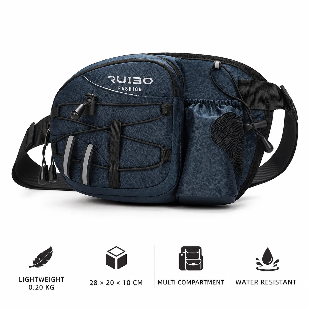 

Casual Chest Bag Men Lightweight Sling Backpack Crossbody Waist Pack Outdoor Hiking Travel Shoulder Bag Multi Compartment