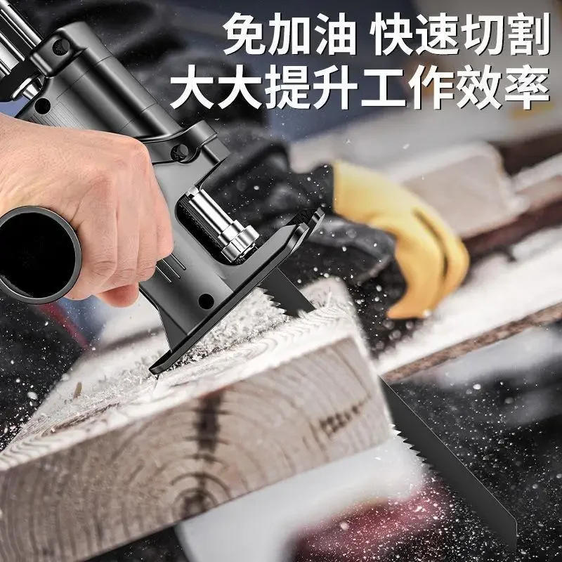 Imagem -03 - Portátil Reciprocating Saw Adapter Furadeira Elétrica Modificado Jigsaw Elétrico Curve Saw Power Tool Pvc Steel Pipe Cutting