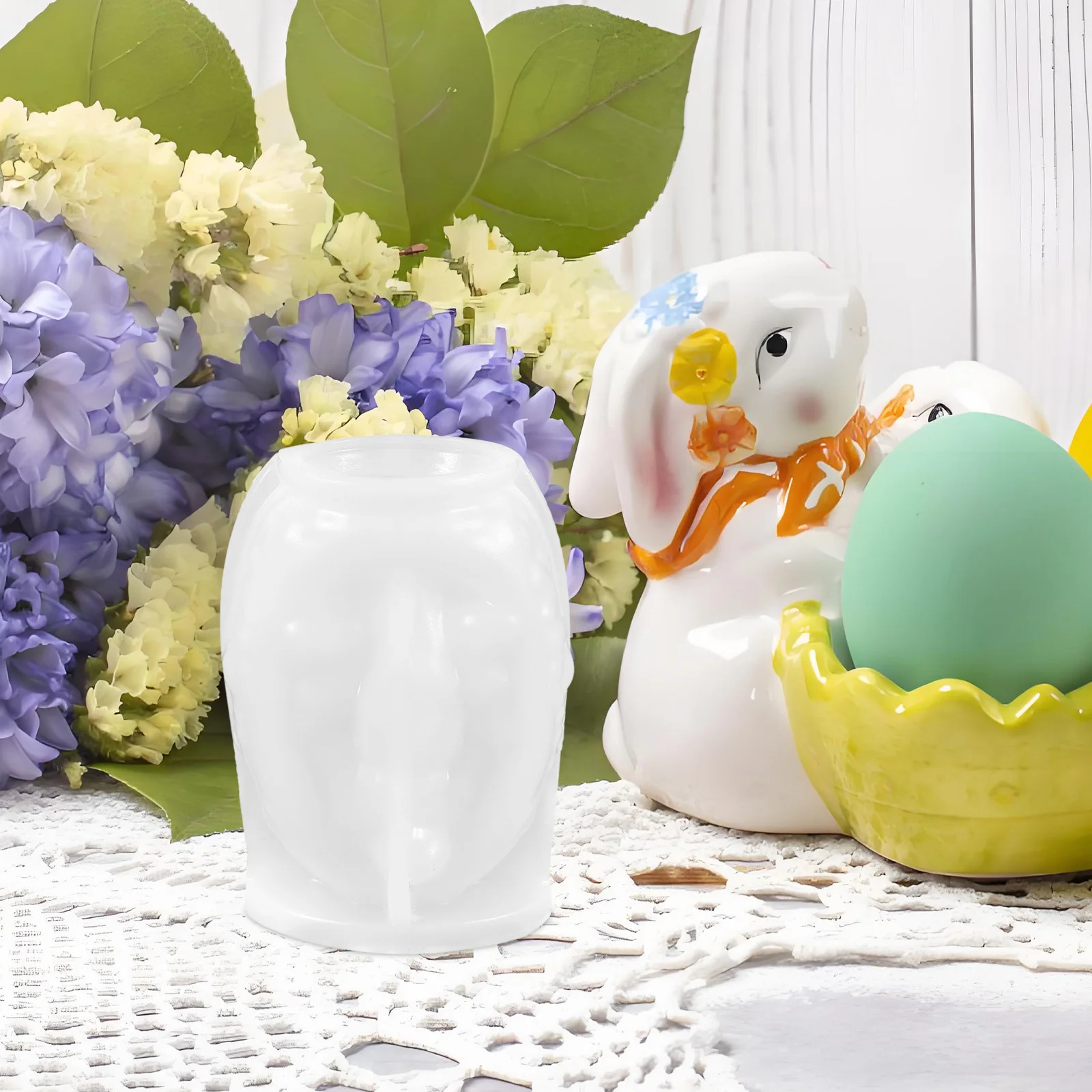 

Easter Themed Silicone Mold for Making Aromatic Wax Crafts and Home Decor Supplies 3D Mary Figure Craft Mould Reusable