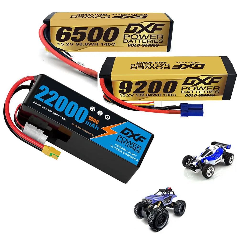

DXF 6S 22,2 В 22000 мАч Lipo аккумулятор 4S 6500 мАч 9200 мАч с XT90 EC5 для радиоуправляемого вертолета Дрон БПЛА FPV Лодка Танк Грузовик АВТОМОБИЛЬ