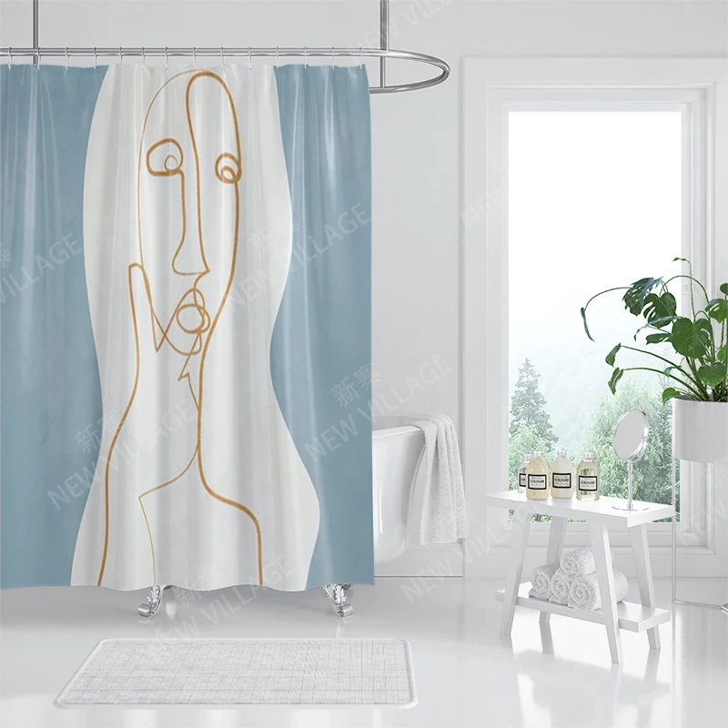 Waterproof fabric shower curtains Bathroom curtain accessories Bath curtain shower 180x200cm 240*200 modern boho Nordic decor