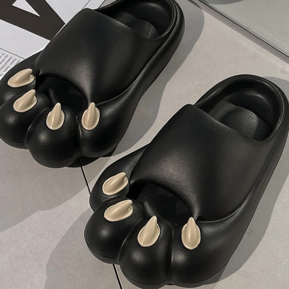 Cozy Creative Cat Paw Slippers Thick Sole Non-Slip Puppy Claw Slippers Cartoon Soft Bottom EVA Animal Paw Sandal Indoor