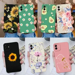 Fall Für Samsung Galaxy A04 A04E M04 Schöne Blume Silikon Fall Prävention Schutzhülle Für Samsung A04 A04 E M04 Zurück Abdeckung