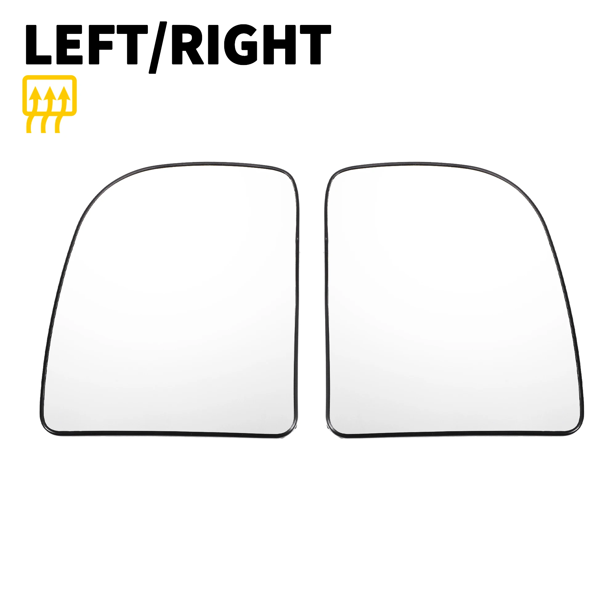 UXCELL Car Rearview Mirror Glass Replacement With Backing Plate Heated White Glass for Ford E150 E250 E350 E450 F250 F350 F450