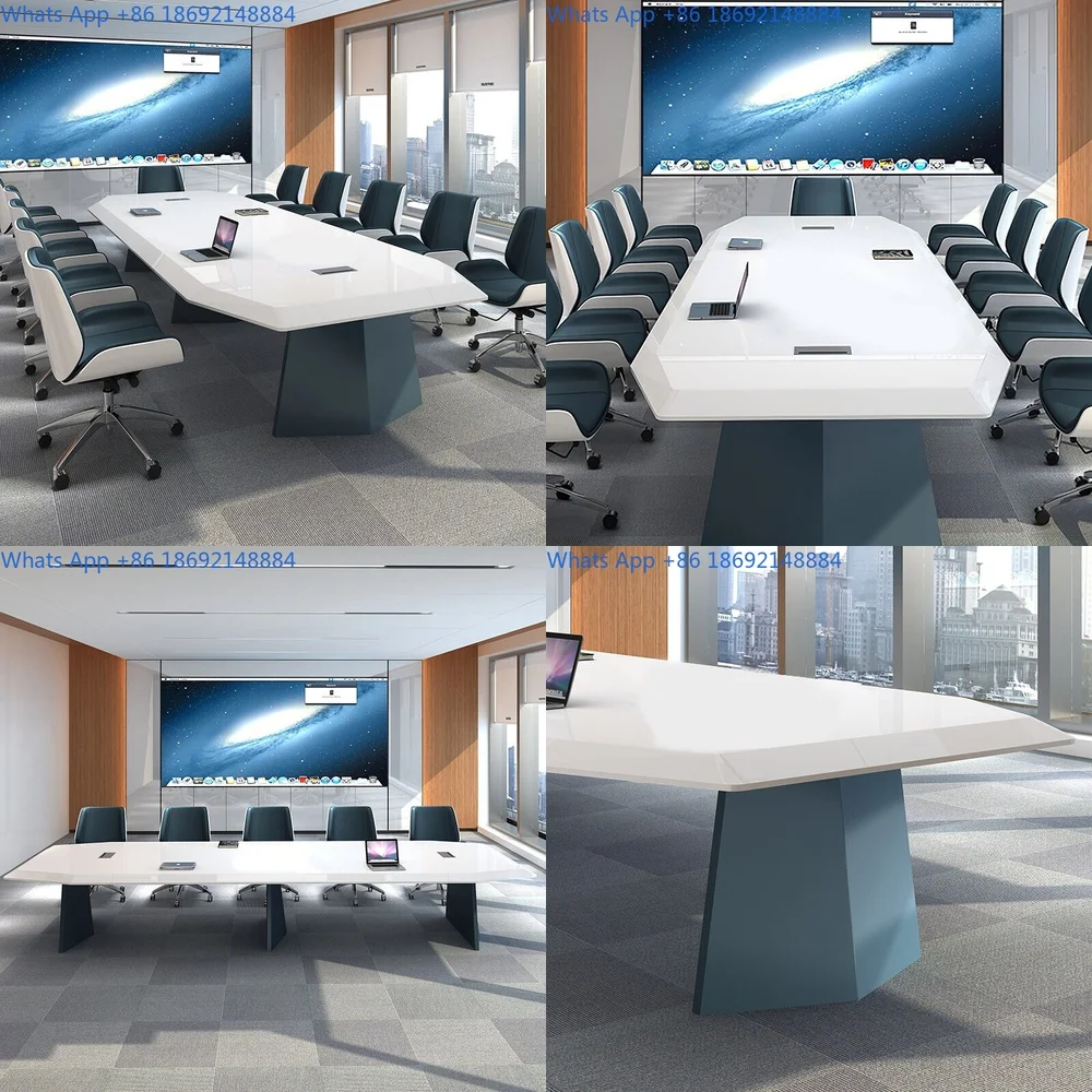 

Modern Office Meeting Table Minimalist Large Long Desk for Training and Reception Indoor High End Furniture