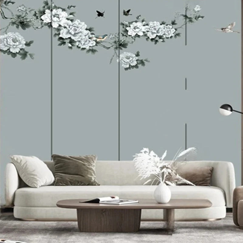 

MU8120 3D Mural Wallpaper Nordic Ins Floral Background Photo Wall Painting Pastoral Flowers Bedroom Living Room Decor Tapety Art
