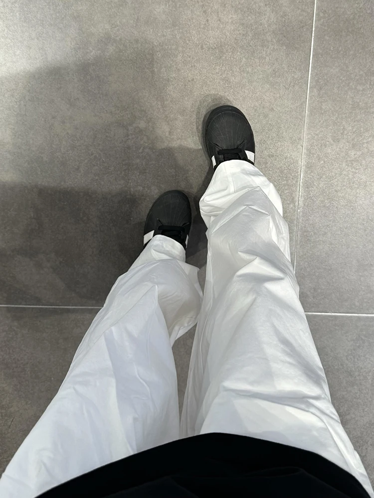 

American Sle White Work Pants Men's Summer Thin High Waist Extended Qui Dry Outdoor Ice Silk Sembach Wide Leg Pants