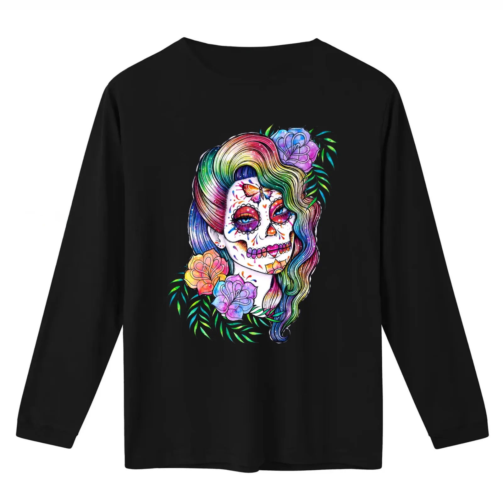 Daydreamer | Sugar Skull Girl T-Shirt Summer Casual Cotton Tee Oversized Streetwear Tops Vintage Graphic Print 100% Cotton