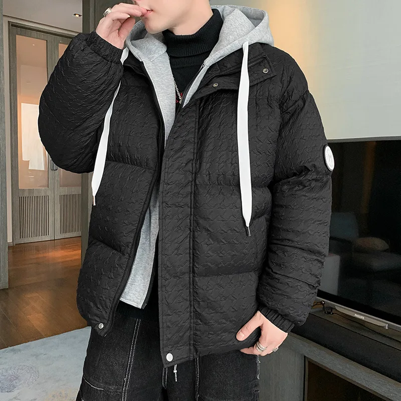 2022 New Winter Fashion Brand American Color Gradient Cotton Coat Loose Casual Holiday Two Pieces of Lovers' Bread Suit