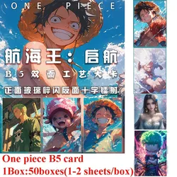 New One Piece B5 Collection Cards Luffy Quality Cards Zoro Nami Chopper Franky Collections Card Game Collectibles Battle Cards