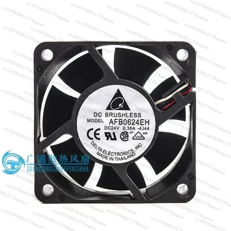 1PCS for FOR DELTA AFB0624EH 6025 24V 0.36A 3-Wire Double Ball Bearing High Air Volume Inverter Cooling Fan