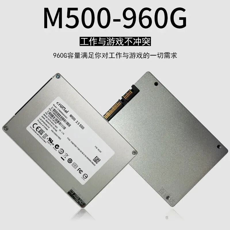 Micron M500 960GB SSD SATA MTFDDAK960GMAV Solid State Drive MU05 6Gb/s SED