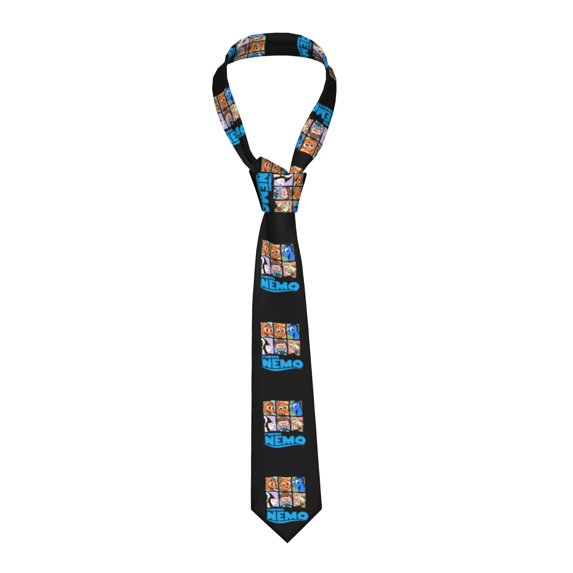 

Классические галстуки с мультяшным принтом «В поисках Немо» для бизнеса, мужские галстуки с аниме-дизайном на заказ