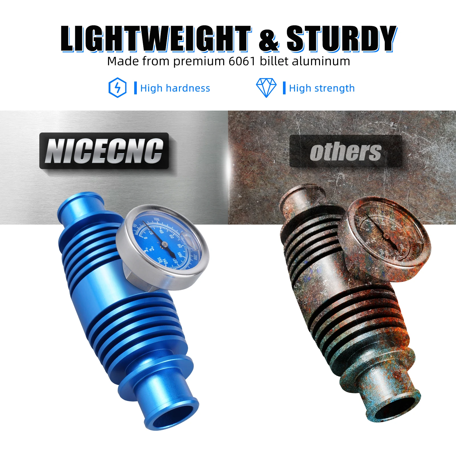 NICECNC Für Yamaha Raptor 700R 2009-2026 ATV Kühler-Wassertemperaturanzeige Kühler-Kühlmittel Für Yamaha Banshee 350 Honda – Detail 6