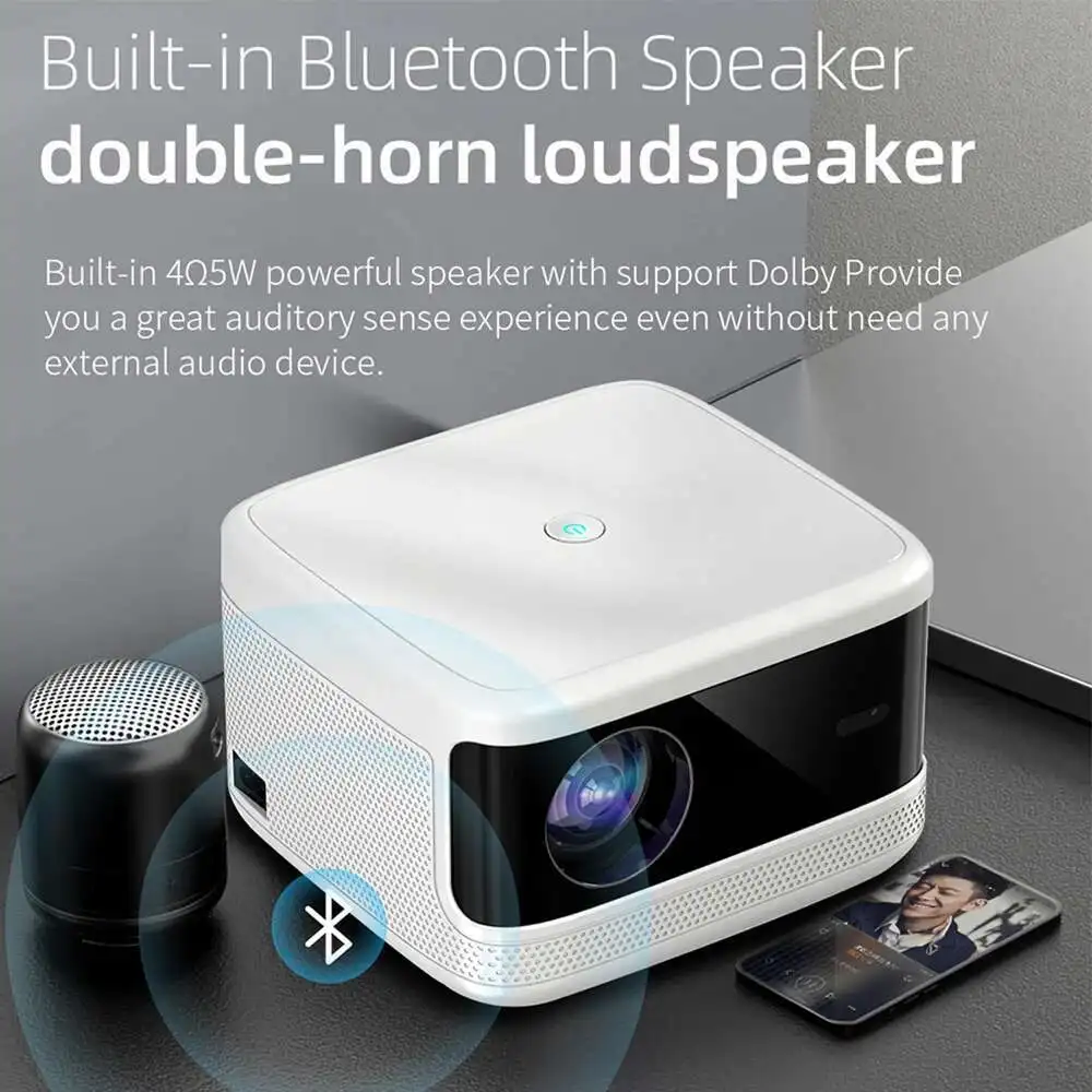 جهاز عرض Everycom Touyinger T5W Beam 1080P FHD 4K جهاز عرض تلفزيوني ذكي LED فيديو أندرويد 5G WIFI مسرح منزلي