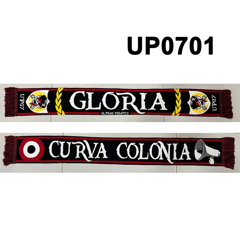 145*18 cm Size Ultras Gloria Curva Golonia Elastic Scarf for Fans Double-faced Knitted UP0701