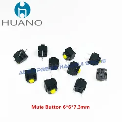 10~100Pcs HUANO Mute Mouse Button 6*6*7.3mm Silent Switch Wireless / Wired Mouse DIP Micro Switch Silent Square Tact Switches