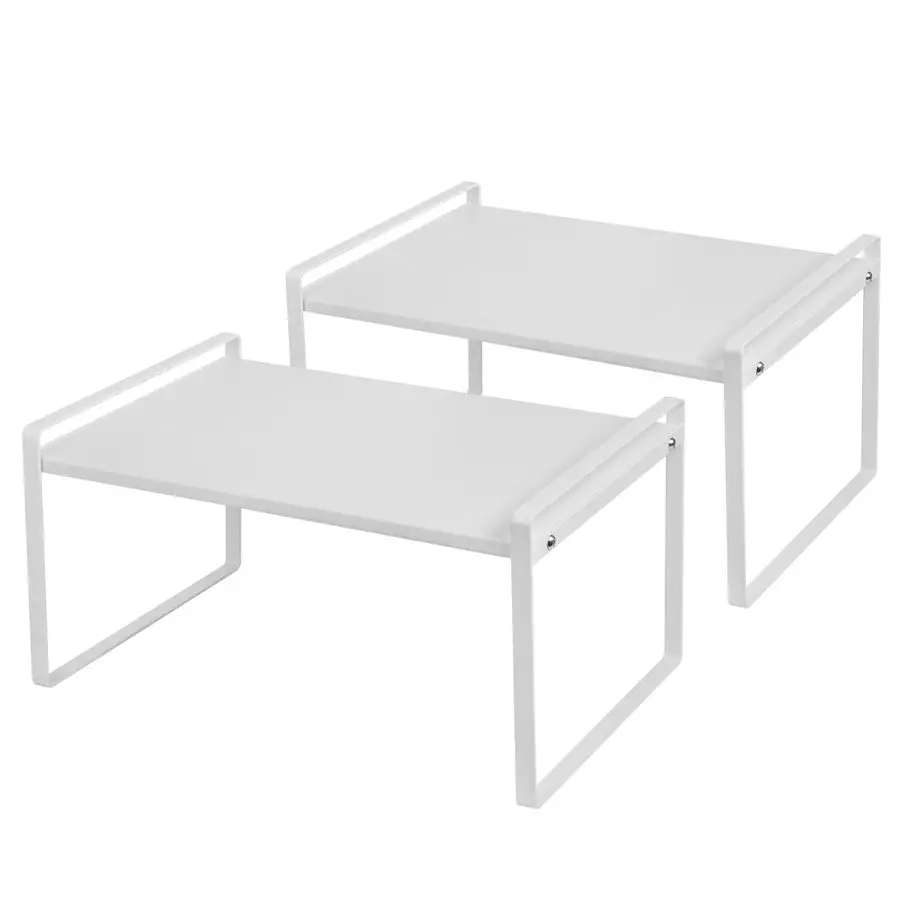 

2Pack Cabinet Shelves Stackable Shelf Organizer Rack Riser for Kitchen Cabinet Pantry Cupboard Counter Countertop Home Organizat