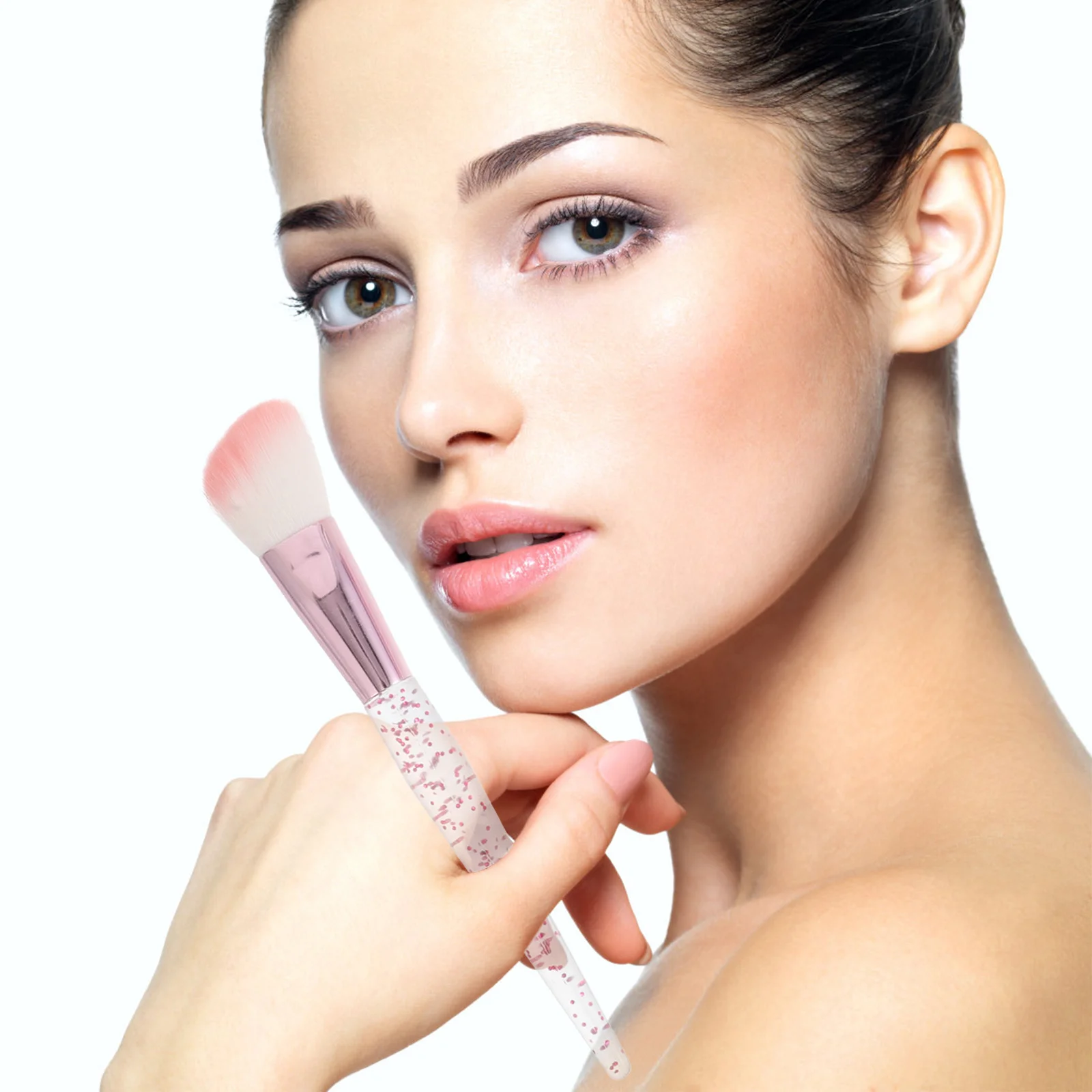 10 pièces ensemble de pinceaux de maquillage pour les yeux poignée à paillettes mélange fard à paupières correcteur outils ensemble de pinceaux de maquillage à paillettes